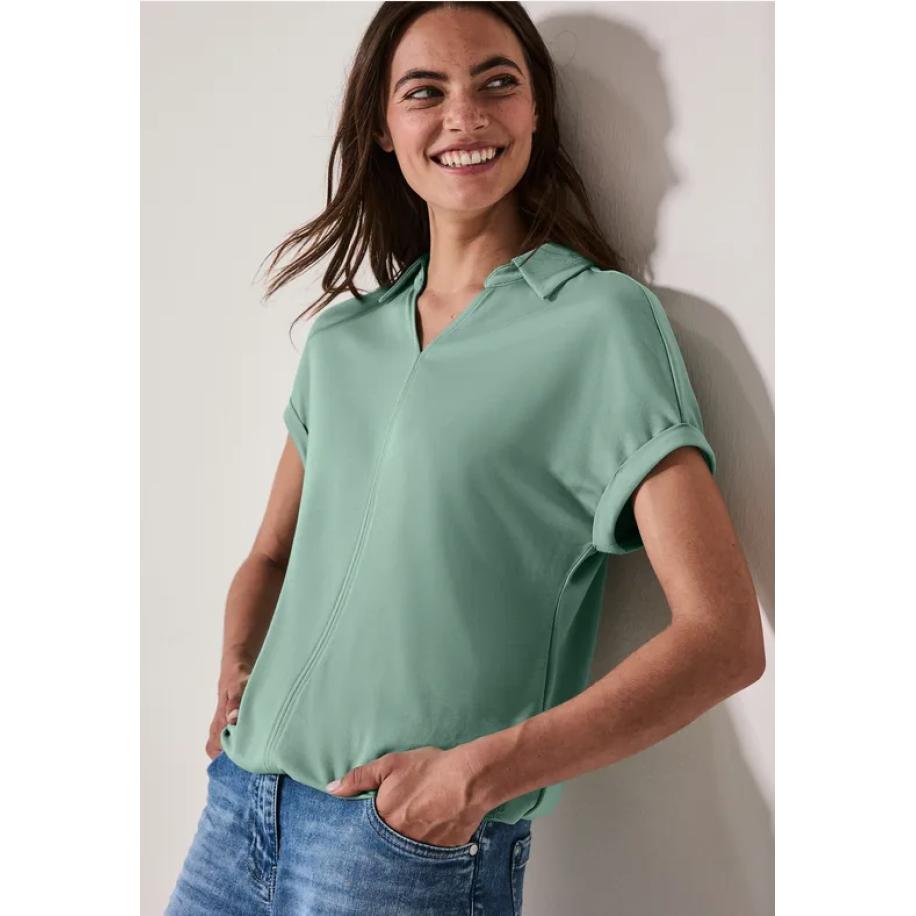 CECIL Zacht poloshirt Groen