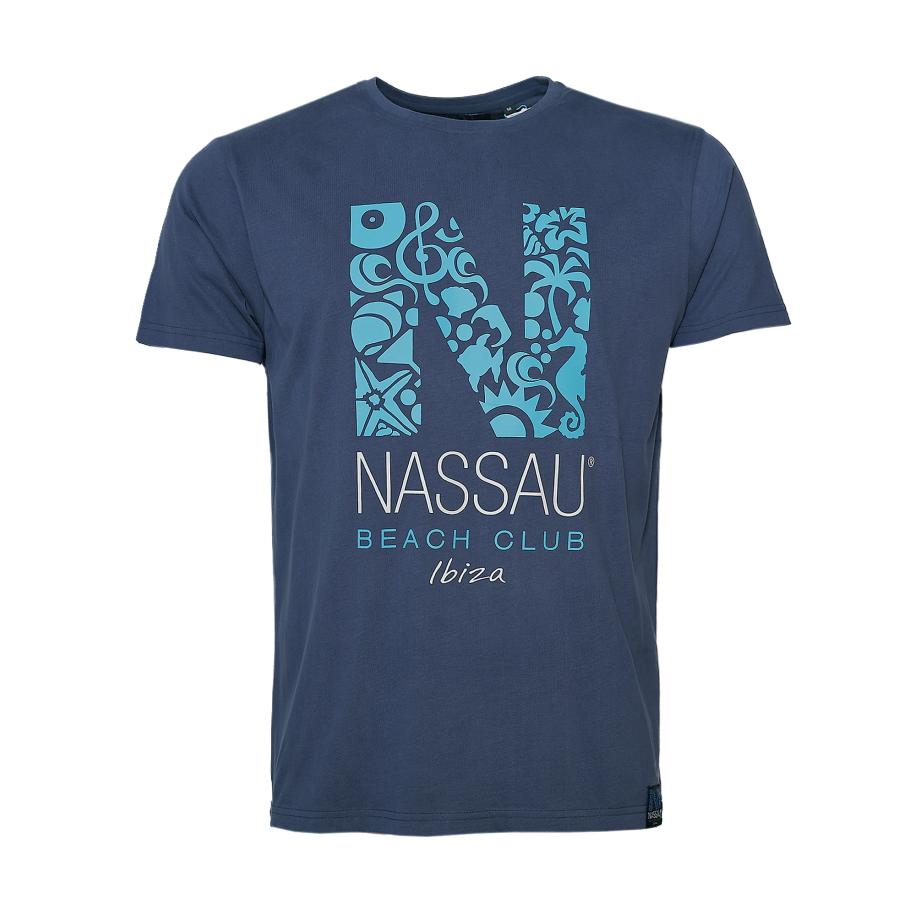 NASSAU Beach Club NASSAU Beach Club Shirt aqua / duifblauw / wit -