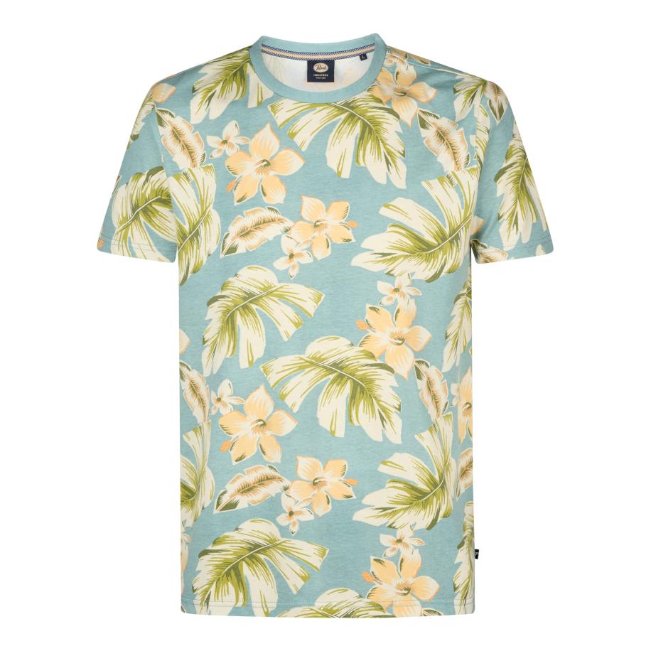 Petrol Industries Petrol Industries Shirt beige / pastelblauw / kiwi / abrikoos -