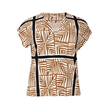 Yoek YOEK Shirt ecru / bruin / zwart