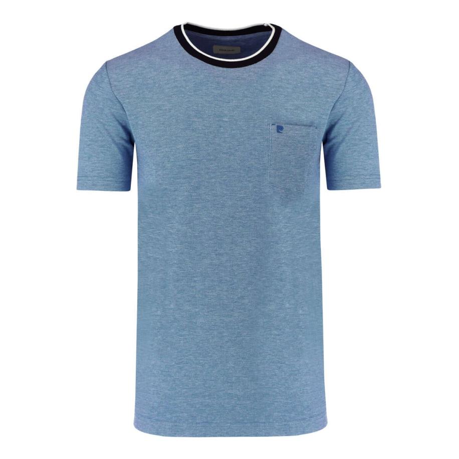 Pierre Cardin T-Shirt ronde hals blauw, Effen Blauw
