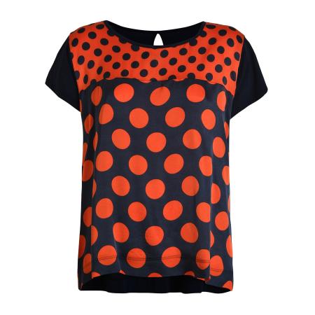 Deha DEHA Shirt marine / donkeroranje