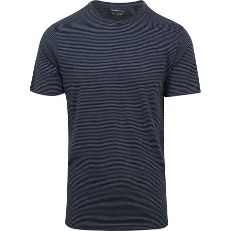 KnowledgeCotton Apparel T-shirt Strepen Navy