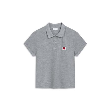 Twist Twist Shirt lichtgrijs / rood