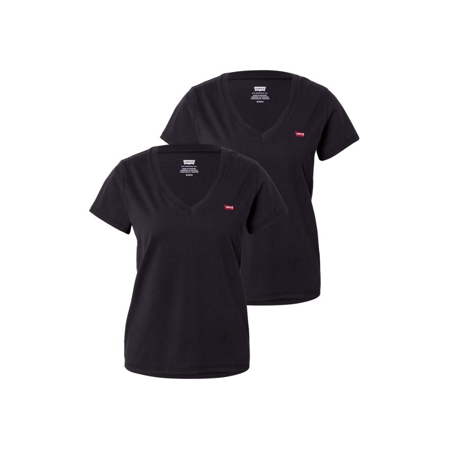 Levi's LEVIS ® Shirt Perfect V-Neck Tee (2-Pack) rood / zwart / wit -