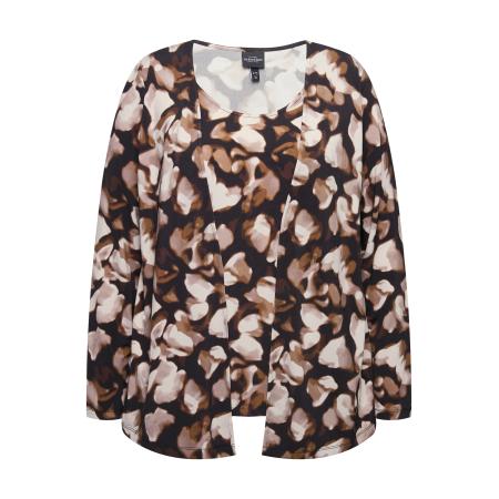 Ulla Popken Ulla Popken Shirt bruin / zwart