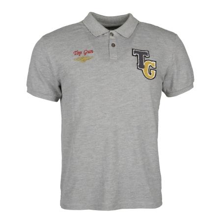 TOP GUN Shirt geel / grijs gemêleerd / rood