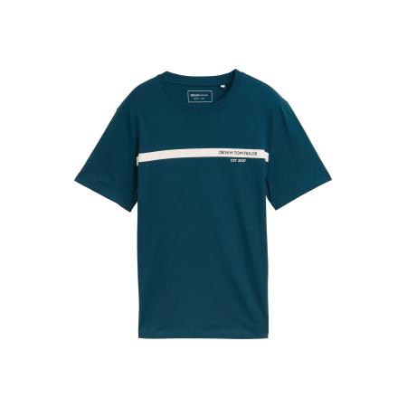 Tom Tailor TOM TAILOR DENIM Shirt petrol / wit