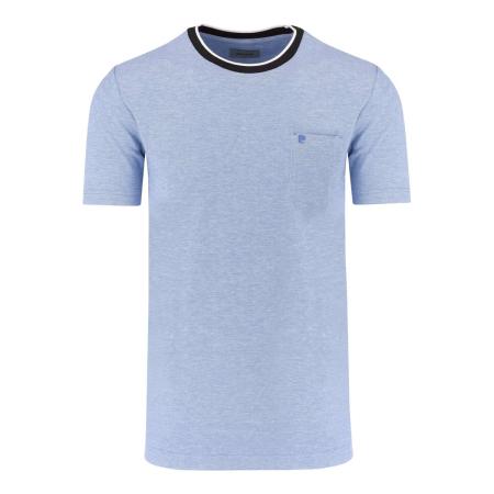 Pierre Cardin T-Shirt ronde hals lichtblauw, Effen