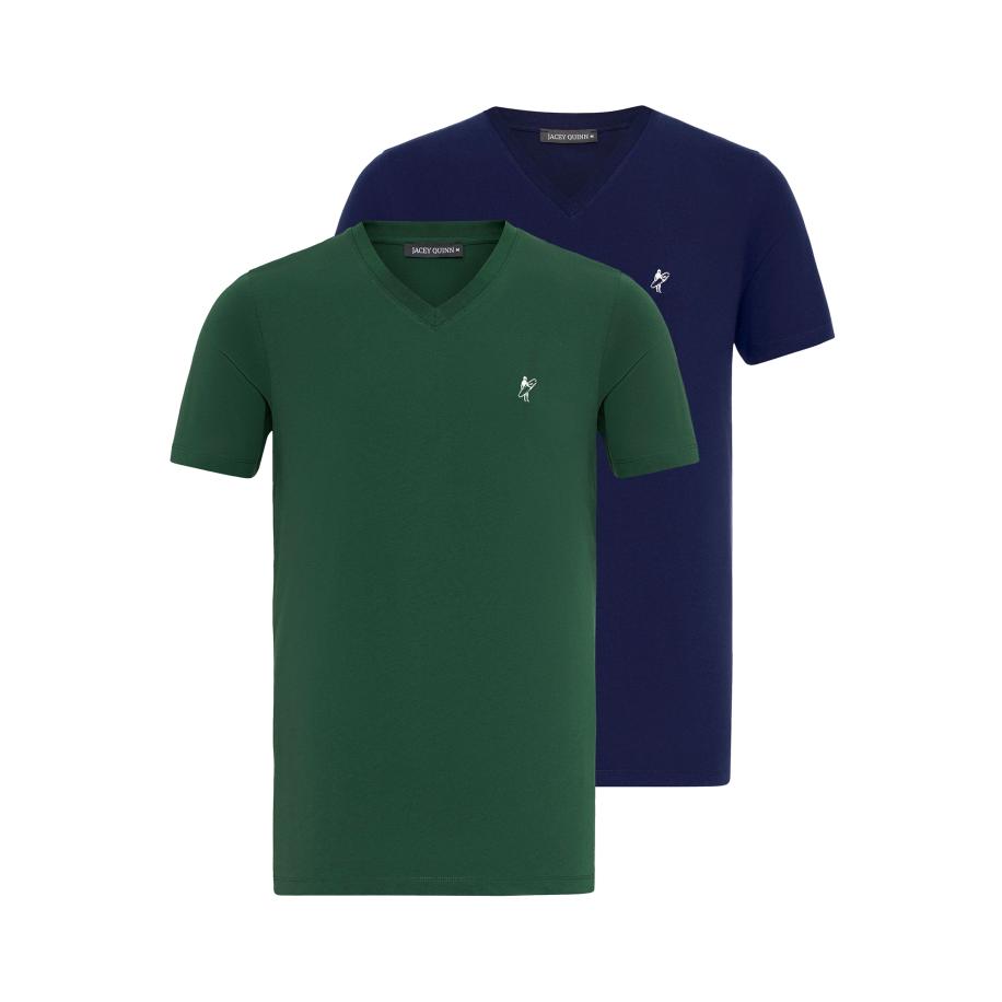 Jacey Quinn Jacey Quinn Shirt donkerblauw / groen / wit -