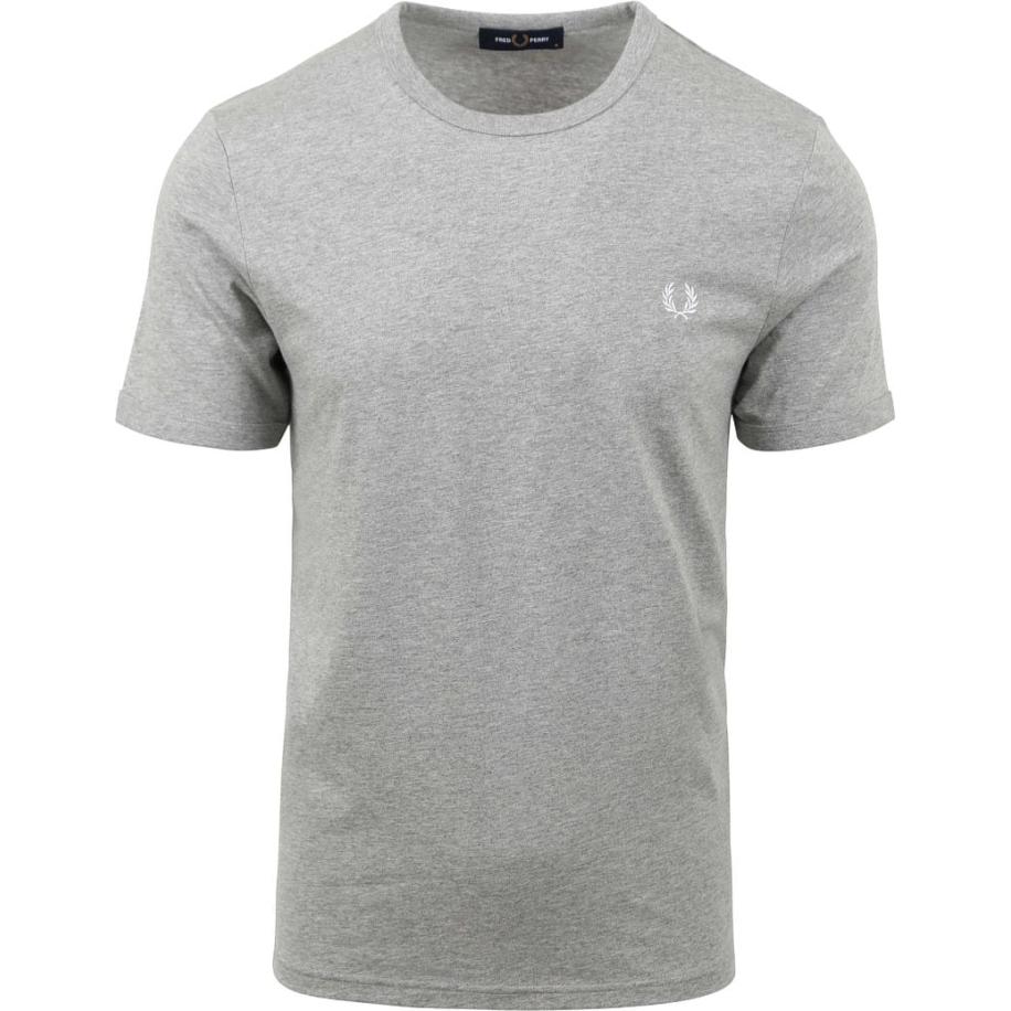 Fred Perry T-Shirt Ringer M3519 Lichtgrijs Grijs