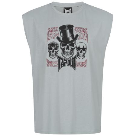 Tapout Tapout Shirt SKULL TANK grijs / rood / zwart
