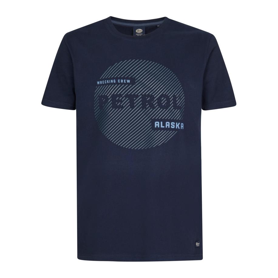 Petrol Industries Petrol Industries Shirt nachtblauw / grijs -