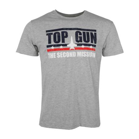 TOP GUN Shirt nachtblauw / grijs gemêleerd / oranjerood / wit