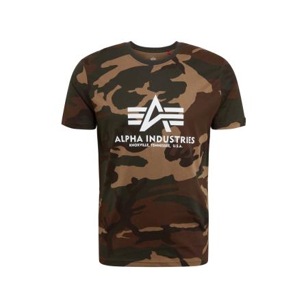 ALPHA INDUSTRIES Shirt donkerbeige / bruin / olijfgroen / wit