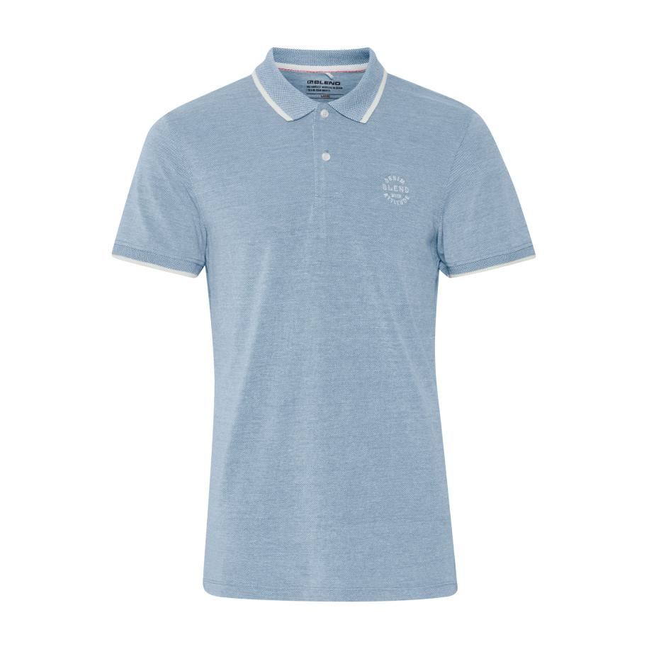 Blend BLEND Shirt NATE blauw / wit -