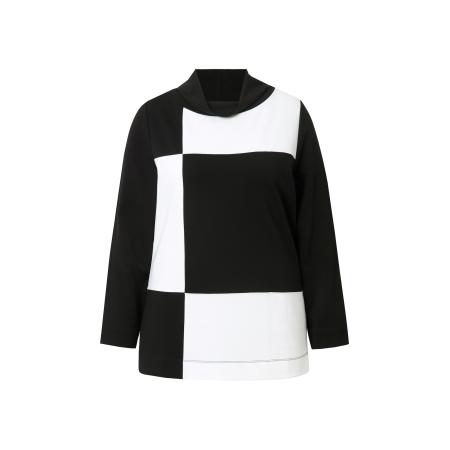 Ulla Popken Ulla Popken Sweatshirt zwart / wit