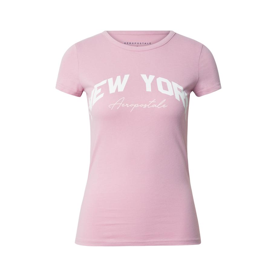 Aeropostale AÉROPOSTALE Shirt NEW YORK mauve / wit -