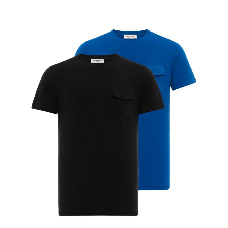 Anou Anou Anou Anou Shirt blauw / zwart -