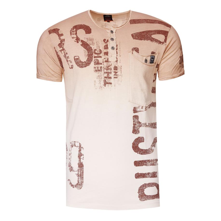 Rusty Neal Rusty Neal Shirt lichtbeige / donkerbeige -