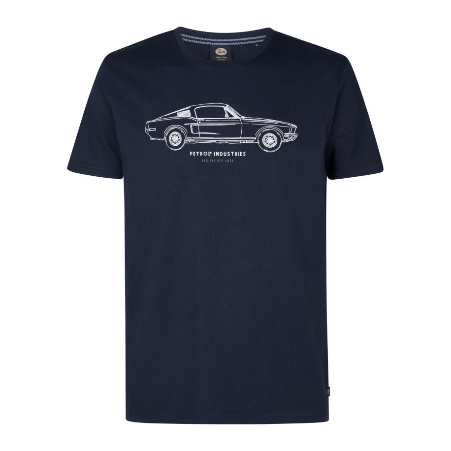 Petrol Industries Petrol Industries Shirt Bluefront marine / wit -