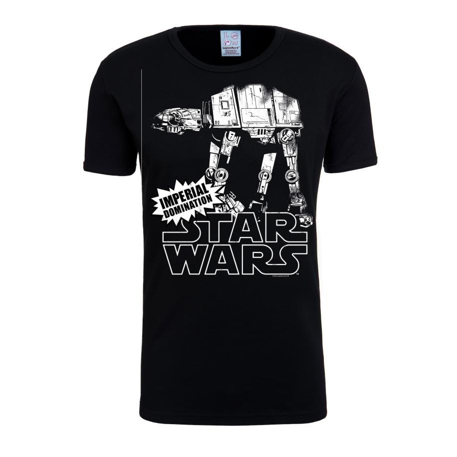 LOGOSHIRT Shirt AT-AT donkergrijs / zwart / wit Zwart
