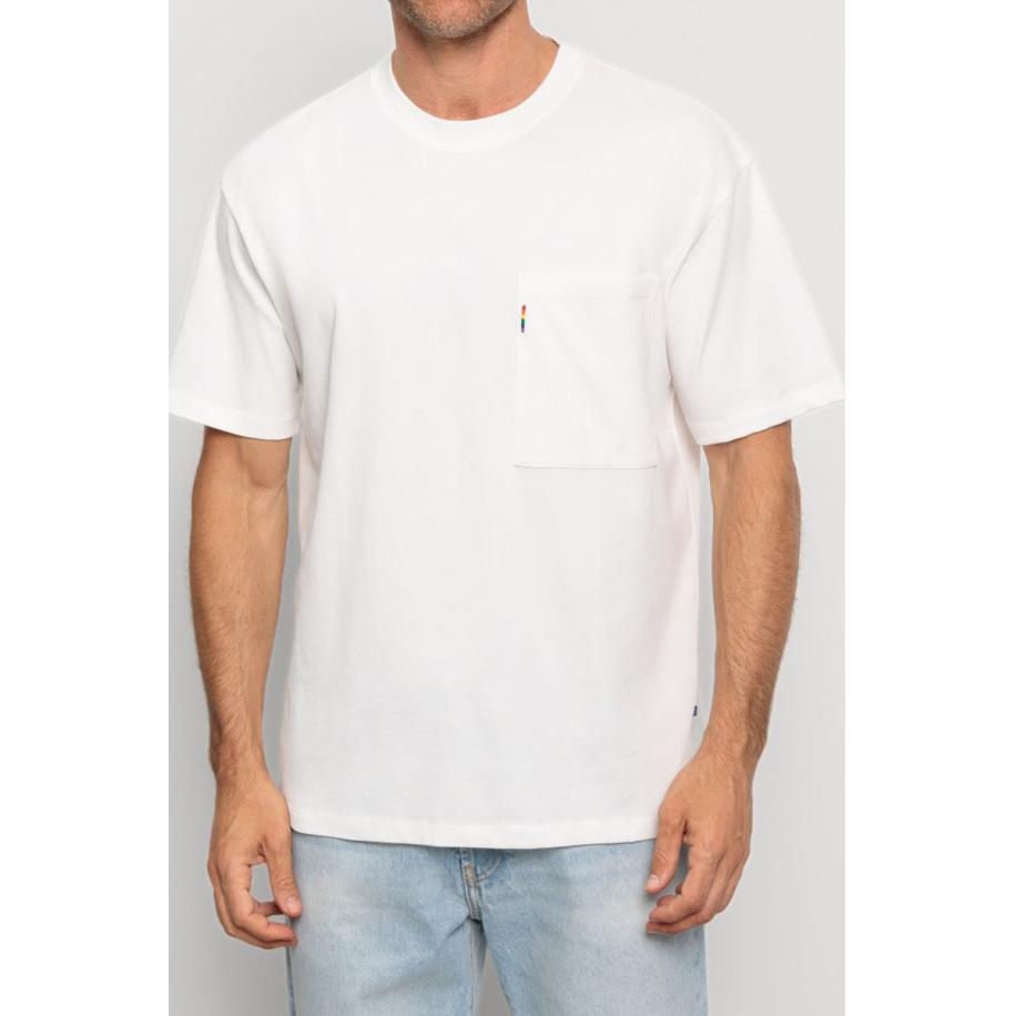 OLYMP Casual T-Shirt gebroken wit, Effen Wit