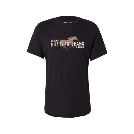 Mustang MUSTANG Shirt AUSTIN lichtbruin / zwart / wit