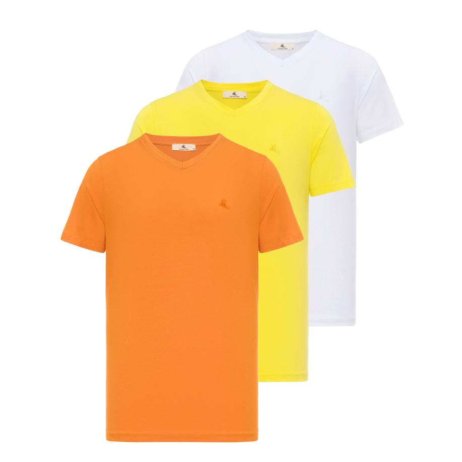 Daniel Hills Daniel Hills Shirt geel / oranje / wit -