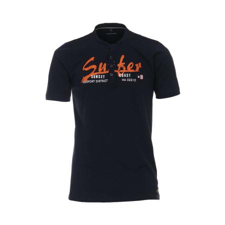 Casa Moda T-Shirt donkerblauw, Effen