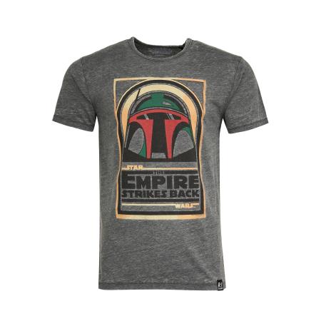 Recovered Recovered Shirt Star Wars Boba Fett Empire Strikes Back donkergrijs