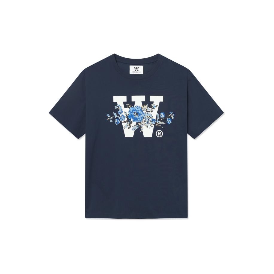 WOOD WOOD Shirt WWAce beige / nachtblauw / lichtblauw / wit Blauw