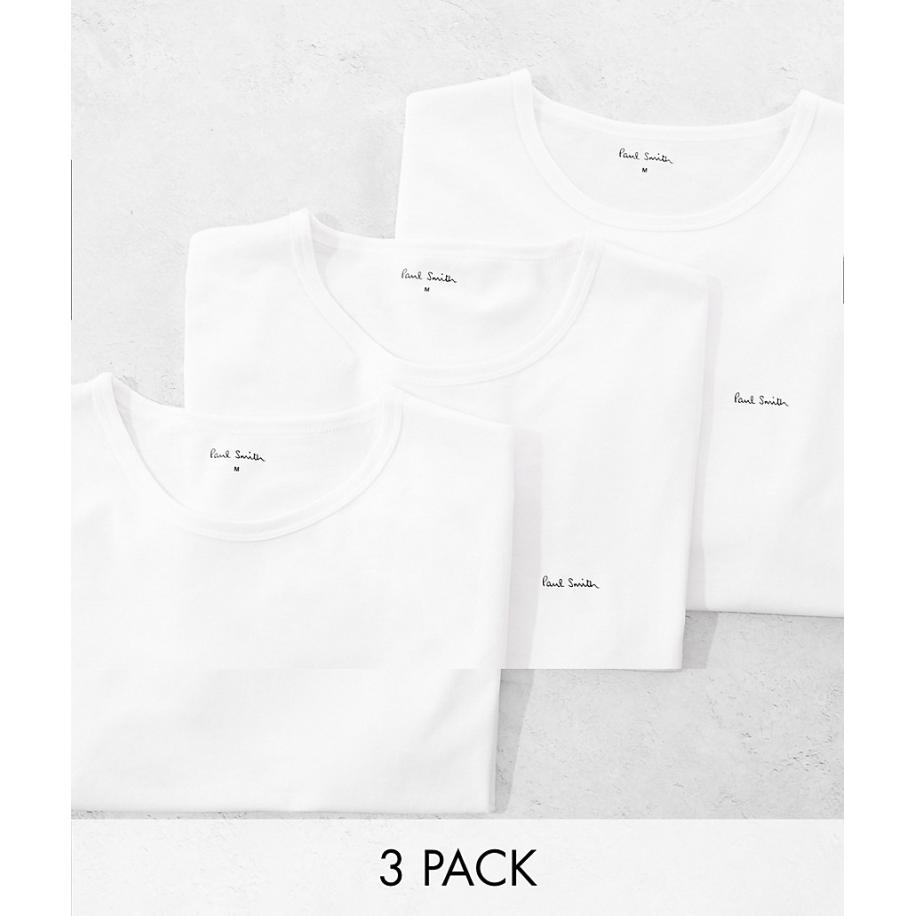 Paul Smith - Loungekleding - Set van 3 T-shirts met logo in wit Wit