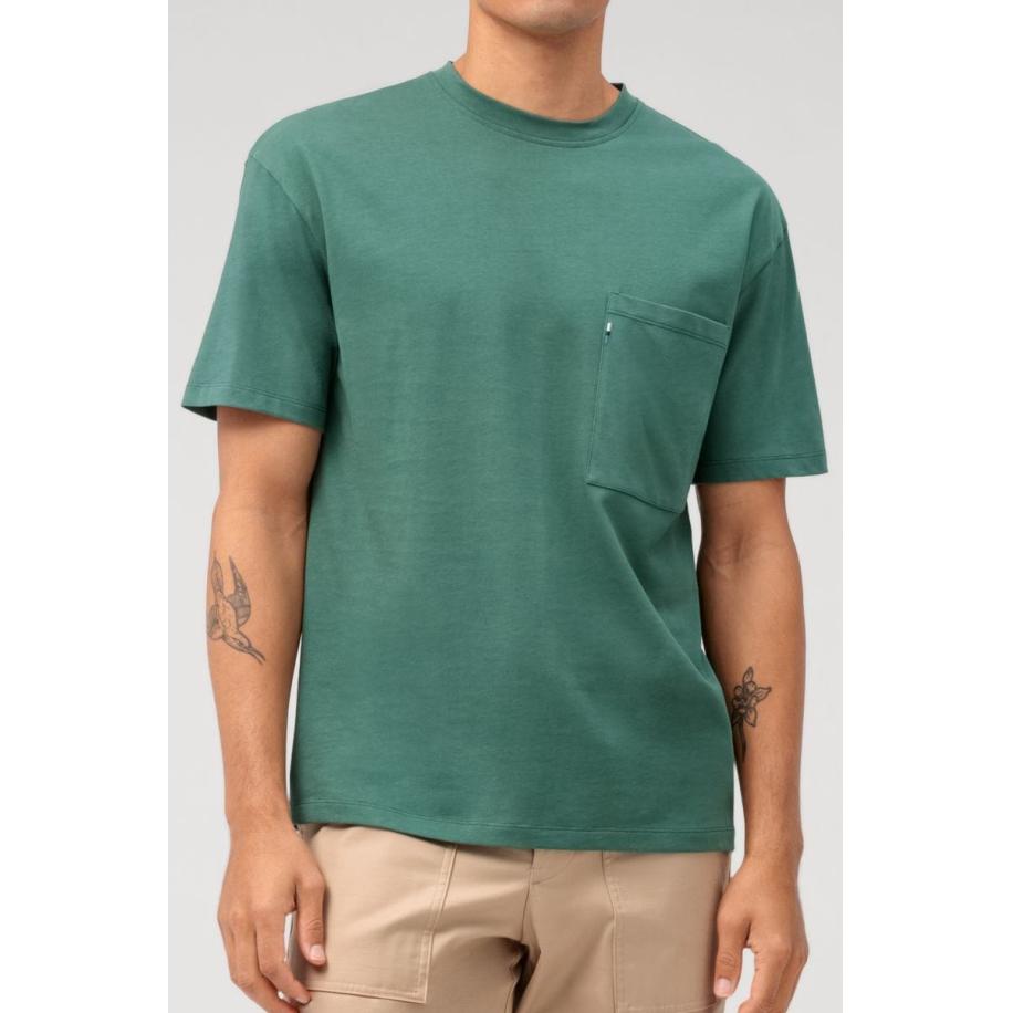 OLYMP Casual T-Shirt kristalgroen, Effen Groen