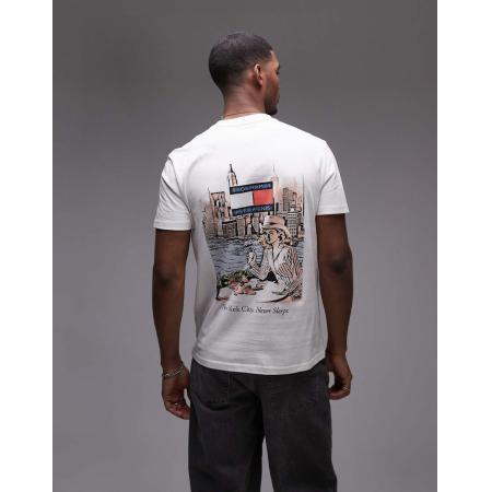 Tommy Jeans - T-shirt met print op de rug in wit