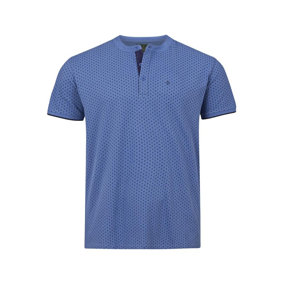 Charles Colby T-Shirt lichtblauw, Motief Blauw