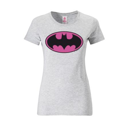 LOGOSHIRT Shirt Batman grijs gemêleerd / fuchsia / zwart