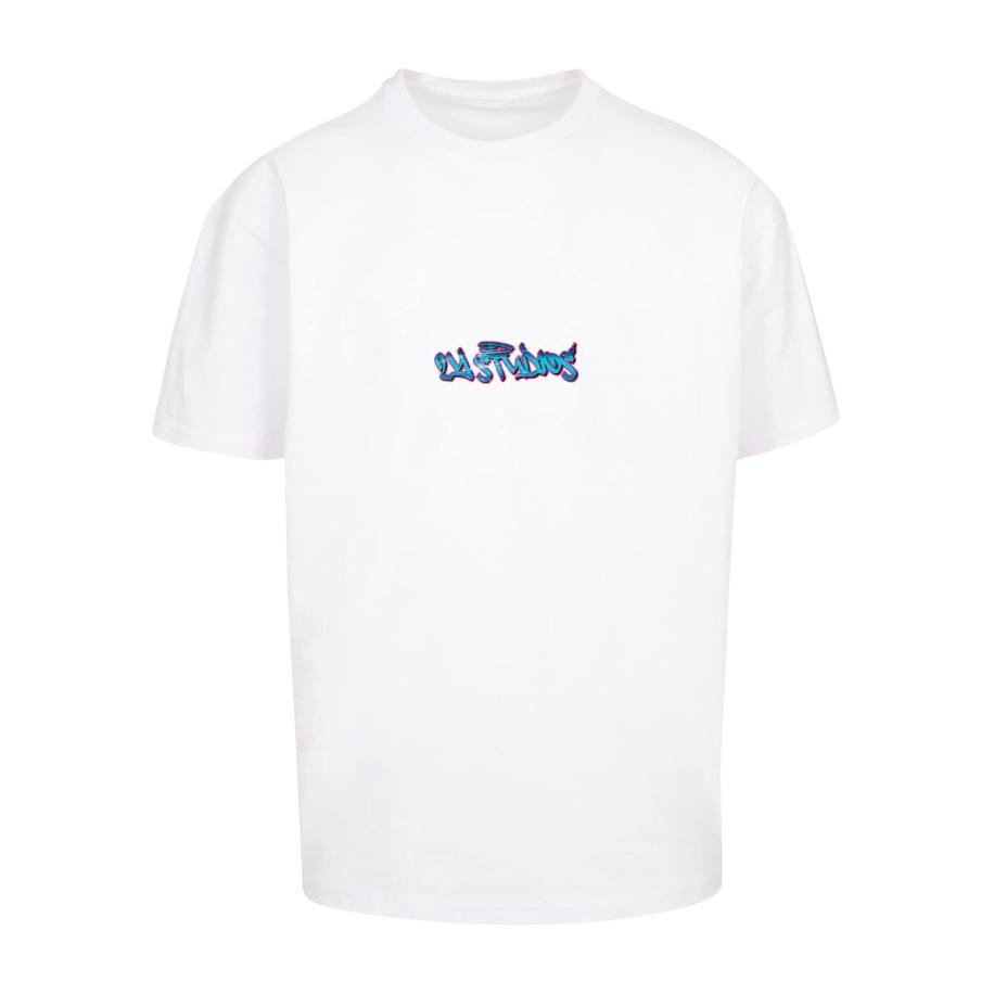 2Y Premium Shirt Graffiti blauw / rood / wit Wit