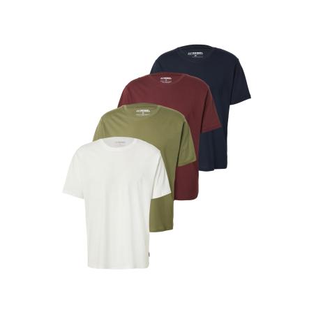 JJ Rebel JJ Rebel Shirt navy / kaki / wijnrood / wit