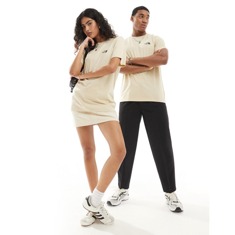 The North Face - Simple Dome - T-shirt met logo in beige-Neutraal Multicolor