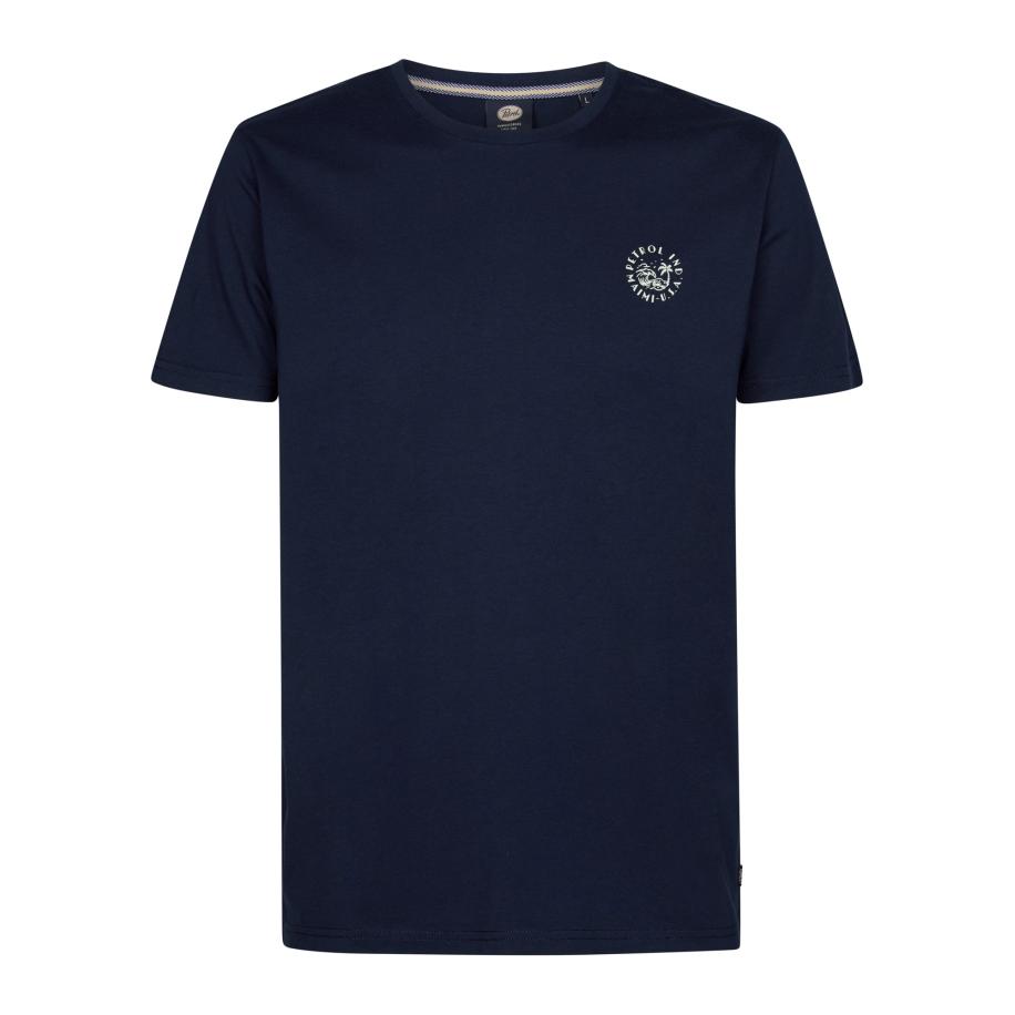 Petrol Industries Petrol Industries Shirt donkerblauw / wit -