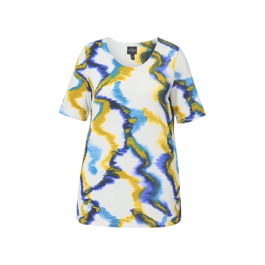 Ulla Popken Ulla Popken Shirt marine / azuur / safraan / wit -