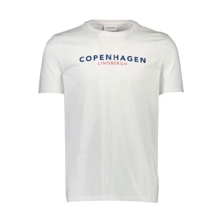 Lindbergh T-Shirt ronde hals wit, Bedrukt