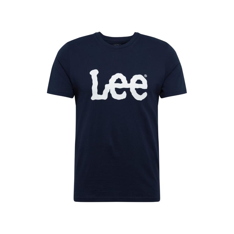 Lee Lee Shirt WOBBLY LOGO TEE navy / wit -