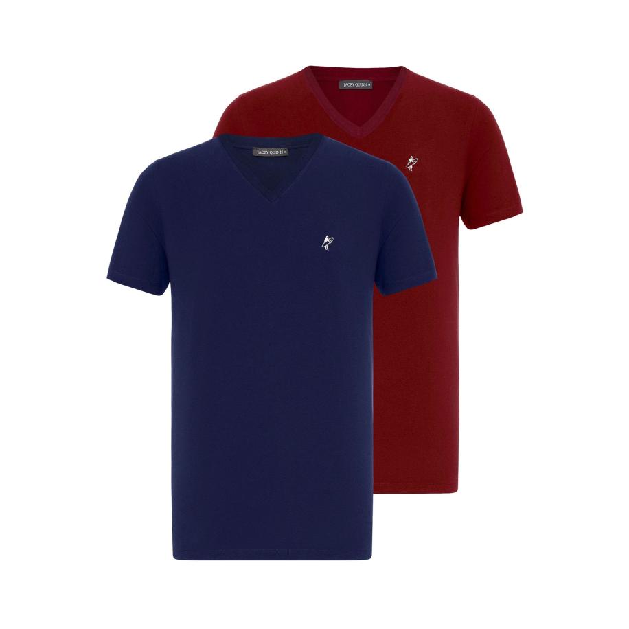 Jacey Quinn Jacey Quinn Shirt navy / kersrood / wit -