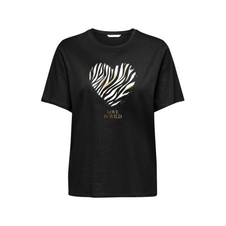 Only ONLY Shirt ONLKITA goud / zwart / wit