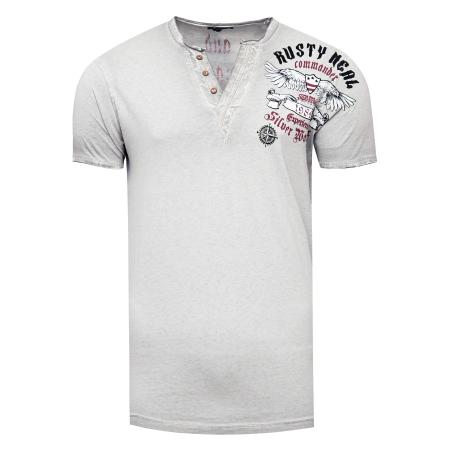 Rusty Neal Rusty Neal Shirt lichtgrijs / zwart