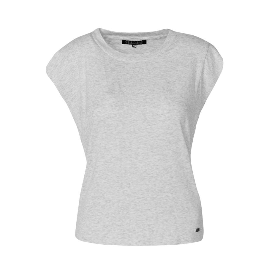 KOROSHI KOROSHI Shirt wit gemêleerd -