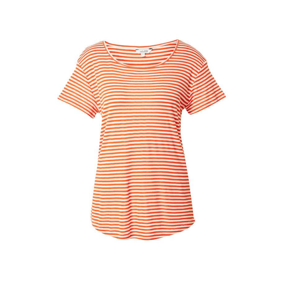 Mbym mbym Shirt Lucianna donkeroranje / wit -