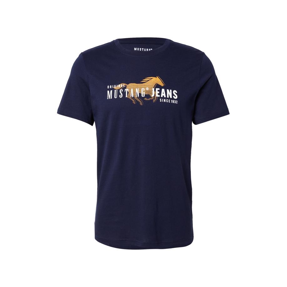 Mustang MUSTANG Shirt AUSTIN navy / goudgeel / wit -